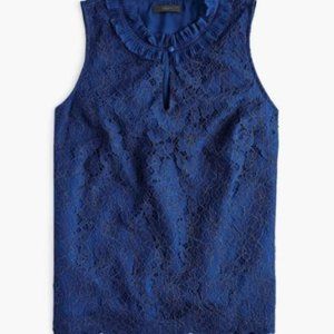 J. Crew Women's Lace ruffle-neck top